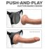 Body Dock OG - Oplaadbare Strap-On met Zuignap (zwart)
