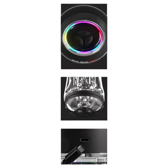 PDX ViewTube Pro - zuigende-vibrerende masturbator (zwart)
