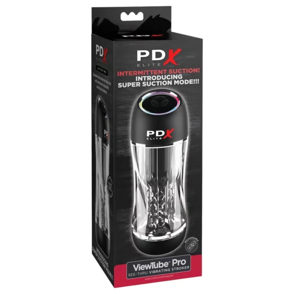 PDX ViewTube Pro - zuigende-vibrerende masturbator (zwart)