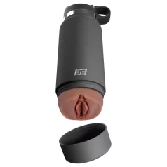 Fuck Flask Geheime Genot - kunstvagina in fles (zwart-bruin)