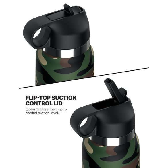 Fap Flask Happy Camper - masturbator drinkfles - discreet - groen/zwart