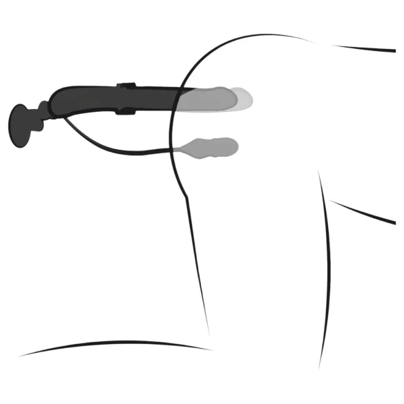 Fetish - duw‑vibrator (zwart)