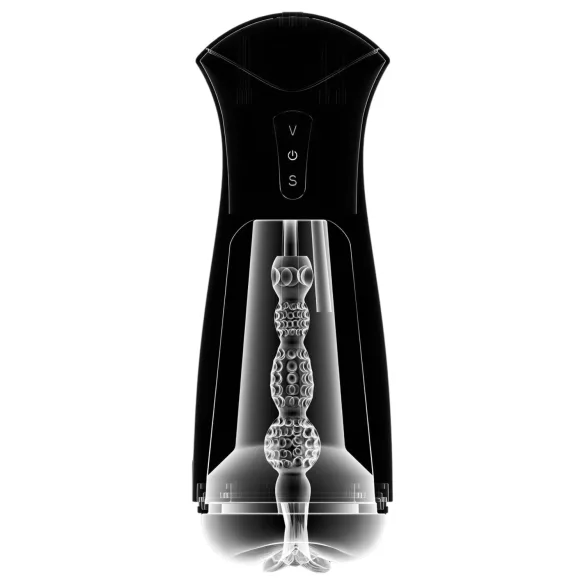 PDX Elite - automatische masturbator met zuig- en trilfunctie - zwart