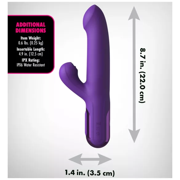 Fantasy For Her - 2-in-1 stotende vibrator en clitorisstimulator (paars)