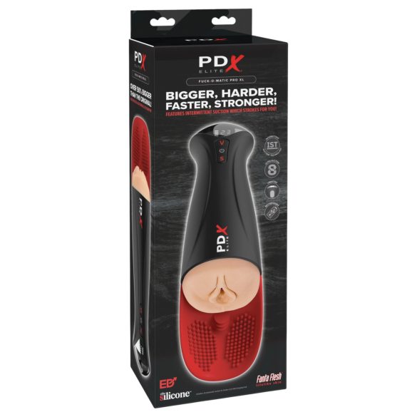 PDX Elite - automatische masturbator met zuigfunctie en vibratie - zwart - XL