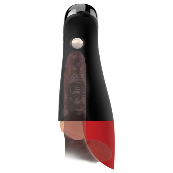 PDX Elite - automatische masturbator met zuigfunctie en vibratie - zwart - XL