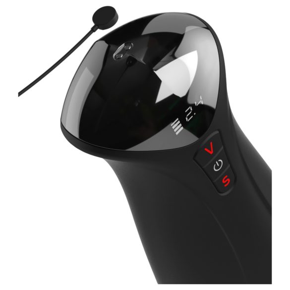 PDX Elite - automatische masturbator met zuigfunctie en vibratie - zwart - XL