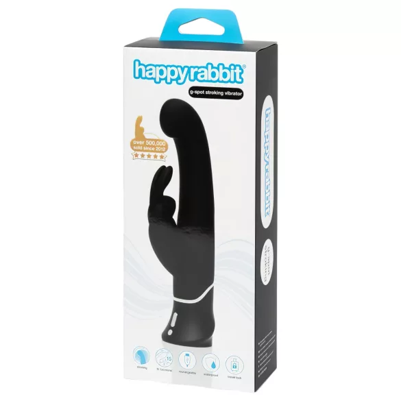 Happyrabbit - g-spot vibrator met clitorisstimulator - oplaadbaar - zwart