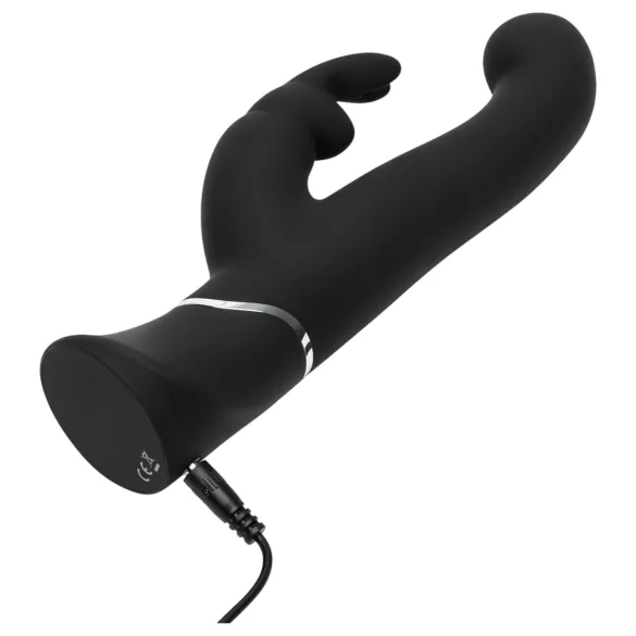 Happyrabbit - g-spot vibrator met clitorisstimulator - oplaadbaar - zwart