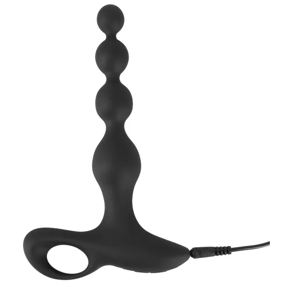 Black Velvets - anale kralen vibrator (zwart)