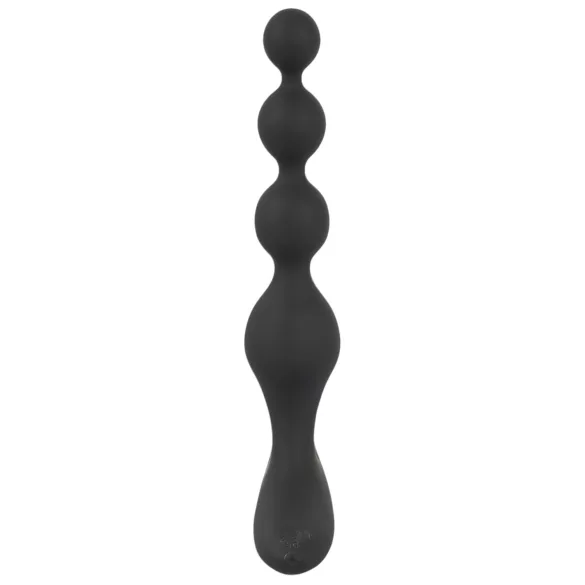 Black Velvets - anaal vibrator met kralletjes - zwart