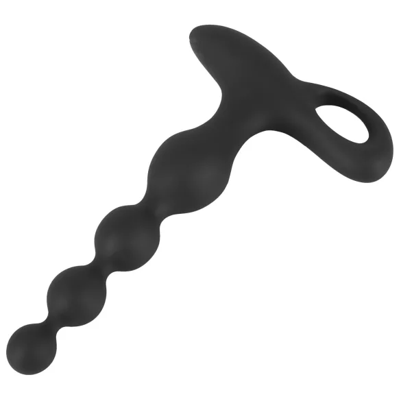 Black Velvets - anaal vibrator met kralletjes - zwart