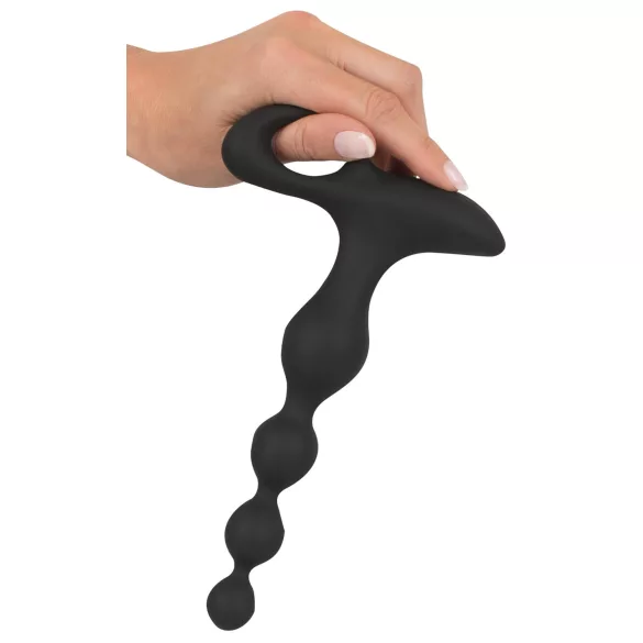 Black Velvets - anaal vibrator met kralletjes - zwart