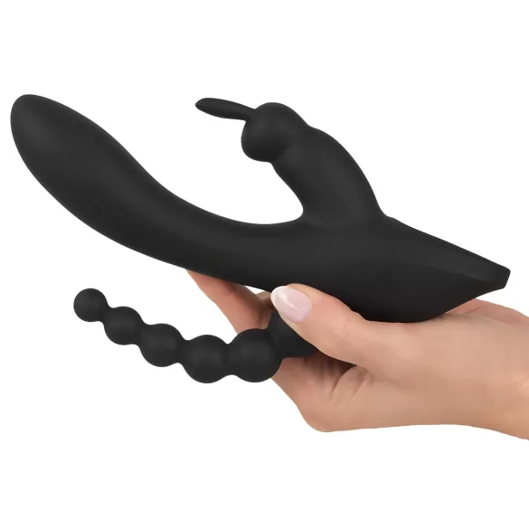 SMILE Triple - vibrator met 3 armen - oplaadbaar en waterdicht - zwart