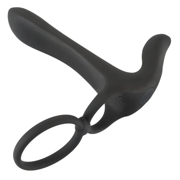 Black Velvet - 2in1 duo vibrator & penisring (zwart)