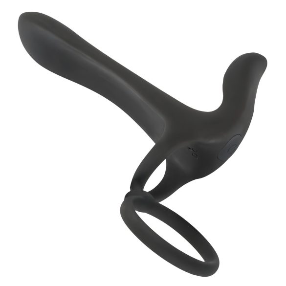 Black Velvet - 2in1 duo vibrator & penisring (zwart)