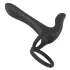 Black Velvets - vibrator en penisring 2-in-1 oplaadbaar - zwart