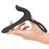 Black Velvet - 2in1 duo vibrator & penisring (zwart)