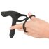 Black Velvet - 2in1 duo vibrator & penisring (zwart)