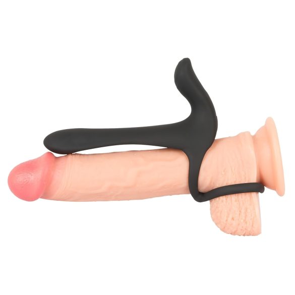 Black Velvet - 2in1 duo vibrator & penisring (zwart)