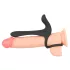 Black Velvets - vibrator en penisring 2-in-1 oplaadbaar - zwart
