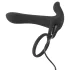 Black Velvets - vibrator en penisring 2-in-1 oplaadbaar - zwart