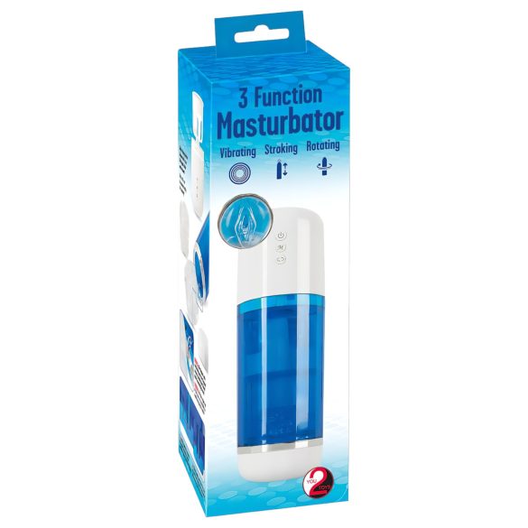You2Toys - automatische masturbator - roterend en stotend - blauw/wit