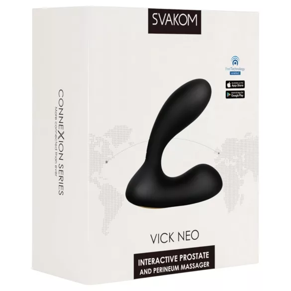 Svakom Vick Neo - anale vibrator met app en VR - oplaadbaar - zwart