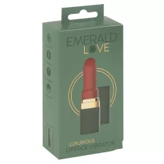   Emerald Love - oplaadbare, waterdichte lipstickvibrator (rood)