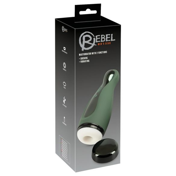 Rebel 2 In 1 - Oplaadbare Zuig- en Trilmasturbator