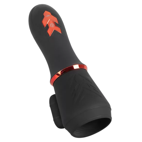 Rebel - penistop vibrator met 2 motoren - oplaadbaar - zwart