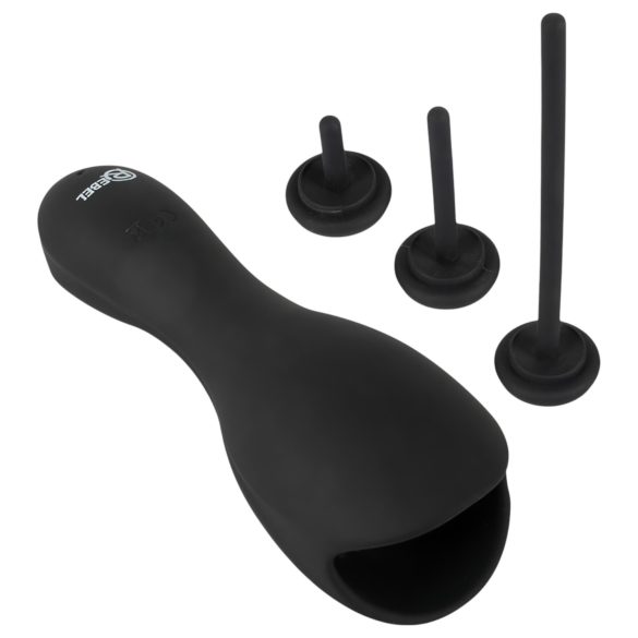 Rebel - Glansvibrator met Urinebuisrekker (zwart)