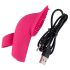 SMILE Licking - luchtdruk- en tongvibrator voor de vinger (roze)