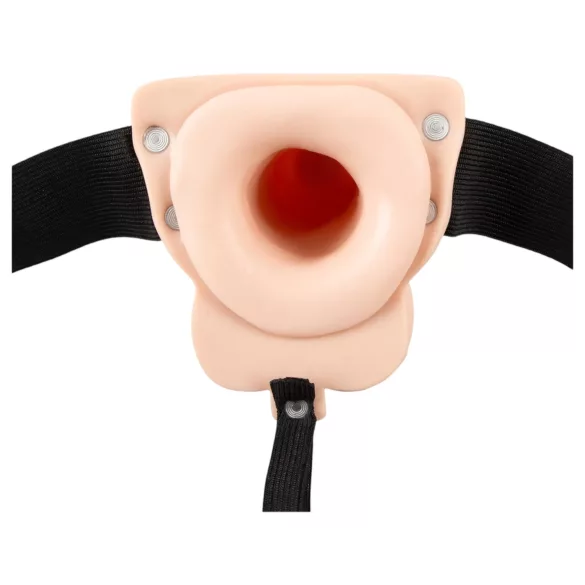 You2Toys - Strap-on dildo - Hol - Vibrerend - Huidkleurig