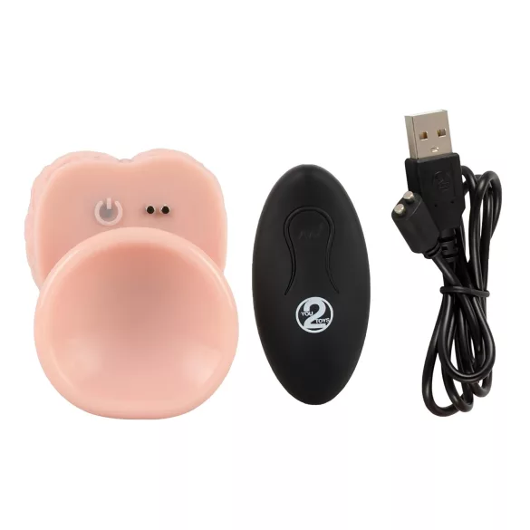 Medical RC - vibrator met stoot- en rotatiefunctie - huidkleur
