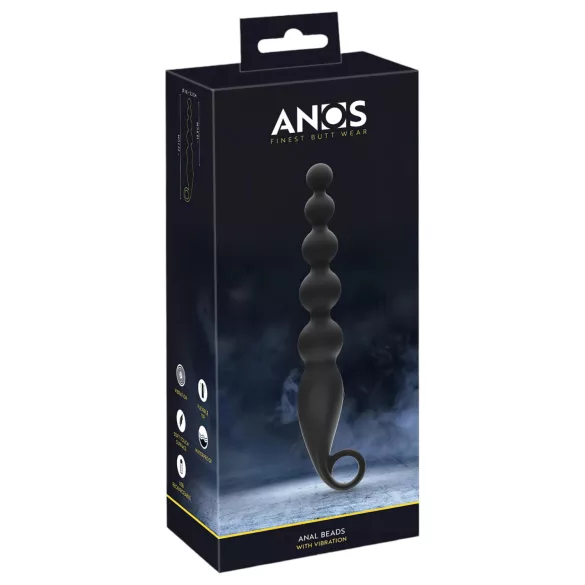 ANOS - Anaalkralen vibrator - met kralen - zwart