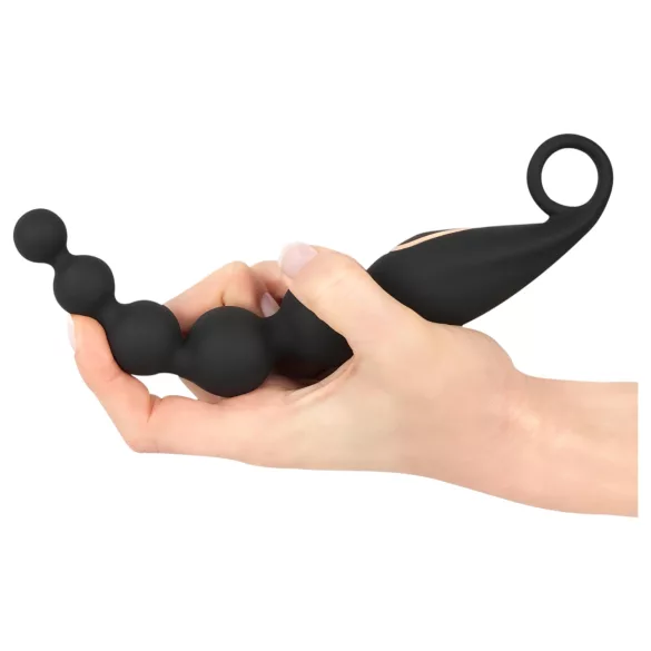 ANOS - Anaalkralen vibrator - met kralen - zwart