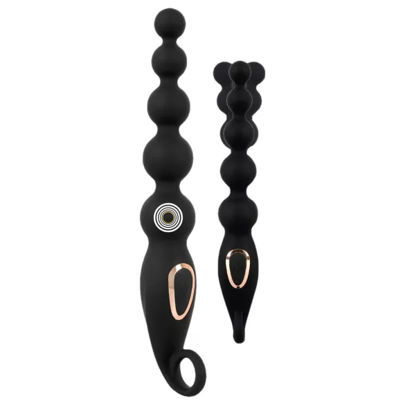 ANOS - Anaalkralen vibrator - met kralen - zwart