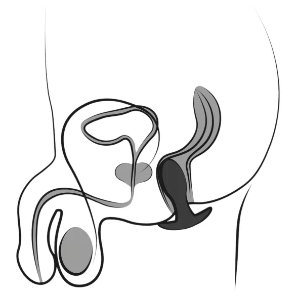 ANOS - prostaat vibrator - oplaadbaar waterdicht - zwart