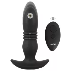   ANOS - anale vibrator met afstandsbediening - duwfunctie - zwart