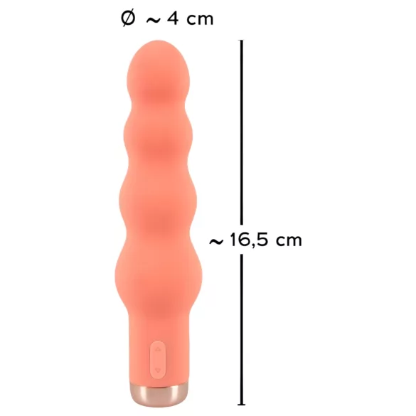 You2Toys - mini vibrerende kralenstaaf - siliconen - perzik