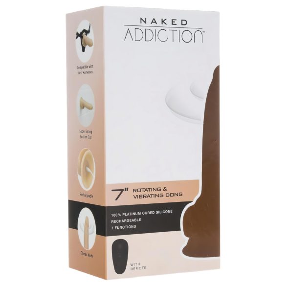 Naked Addiction Rotating 7 - Draaibare Vibrator (18 cm) - Naturel