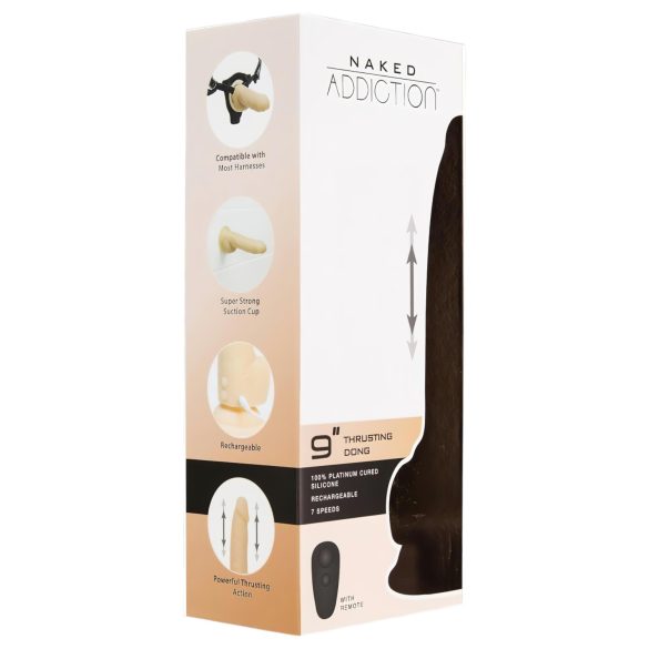 Naked Addiction - Stotende Vibrator 23cm - Natuurgetrouw