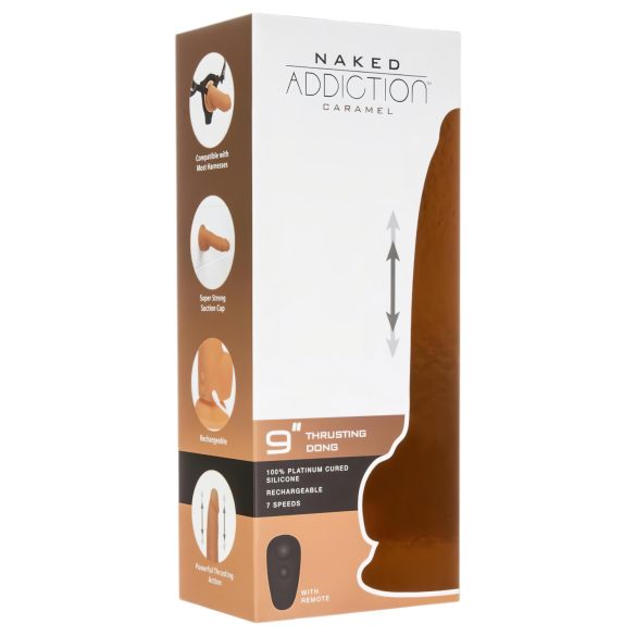 Naked Addiction Thrusting 9 - duwvibrator - donker (23cm)