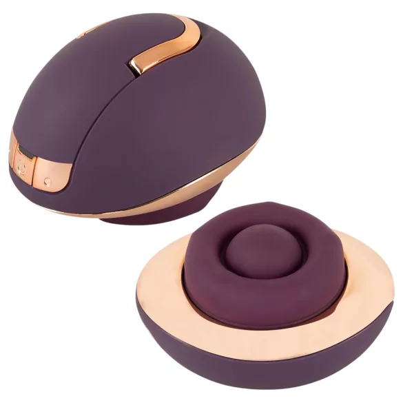 Belou - vulva vibrator - oplaadbaar, roterend - siliconen, paars