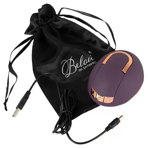 Belou - vulva vibrator - oplaadbaar, roterend - siliconen, paars