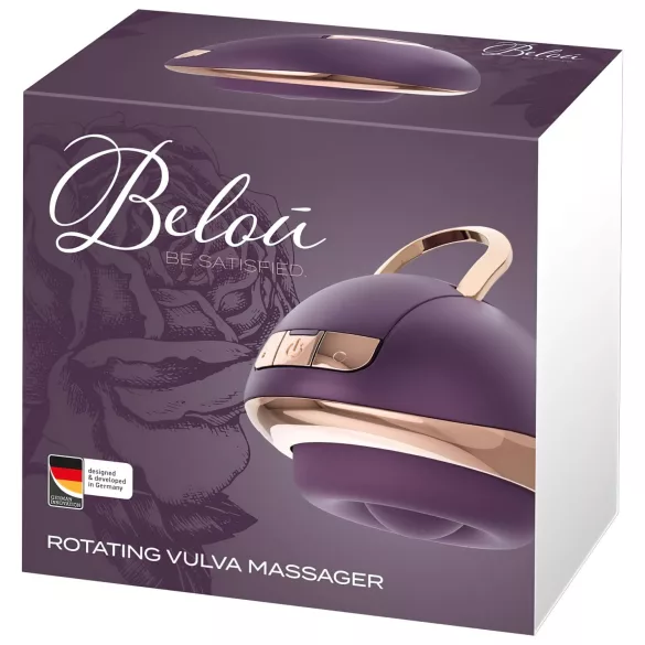 Belou - vulva vibrator - oplaadbaar, roterend - siliconen, paars