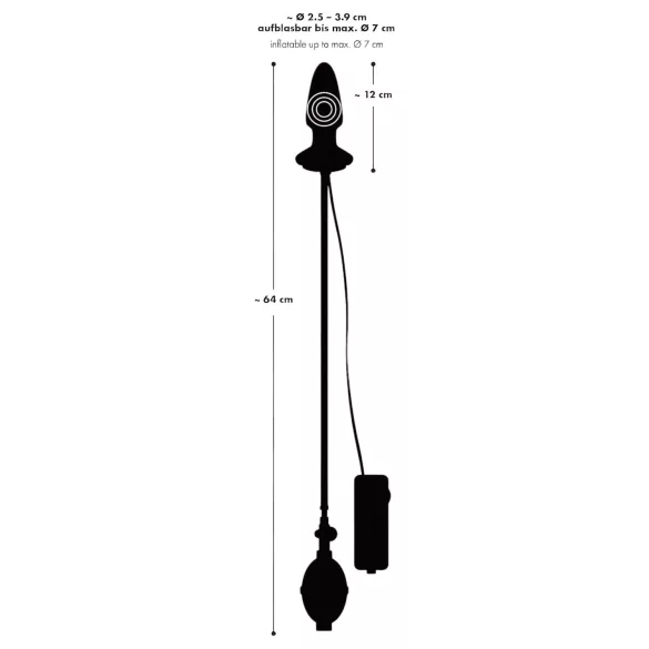 You2Toys - opblaasbare anale vibrator - zwart