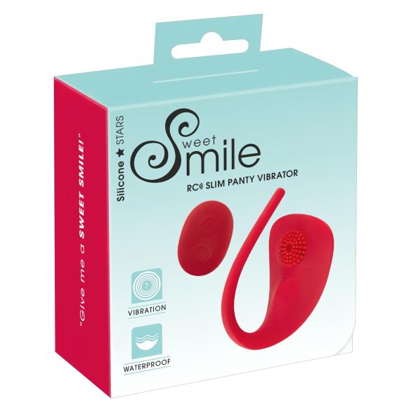SMILE Slim Panty - oplaadbare, draadloze clitoris vibrator (rood)