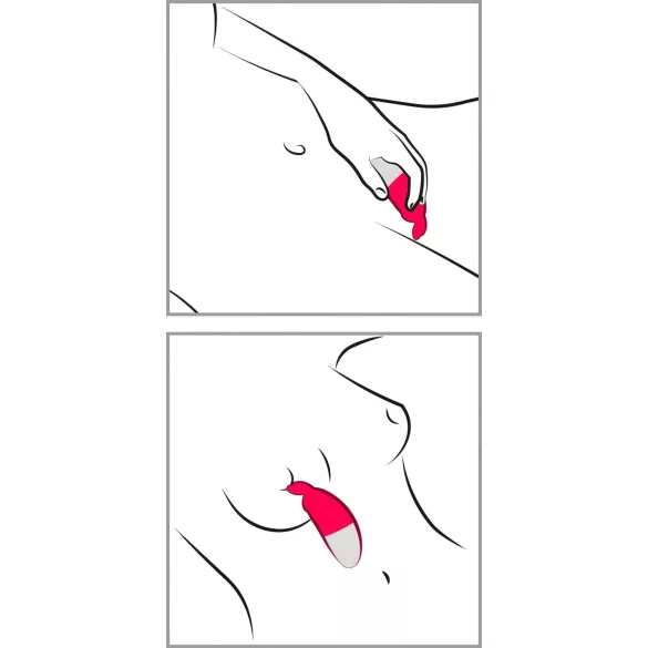 Happyrabbit - draagbare clitoris vibrator - oplaadbaar - rood